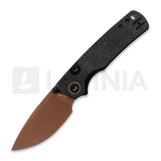Coltello pieghevole Vosteed Porcupine T - Copper Dune - Micarta, nero