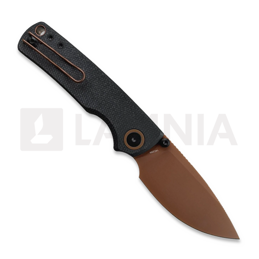 Vosteed Porcupine T - Copper Dune - Micarta kääntöveitsi, musta