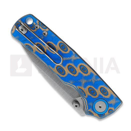Vosteed Porcupine T - Satin - Micarta sulankstomas peilis, Blue Ocean