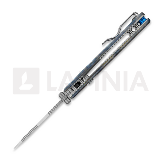 Vosteed Porcupine T - Satin - Micarta foldekniv, Blue Ocean