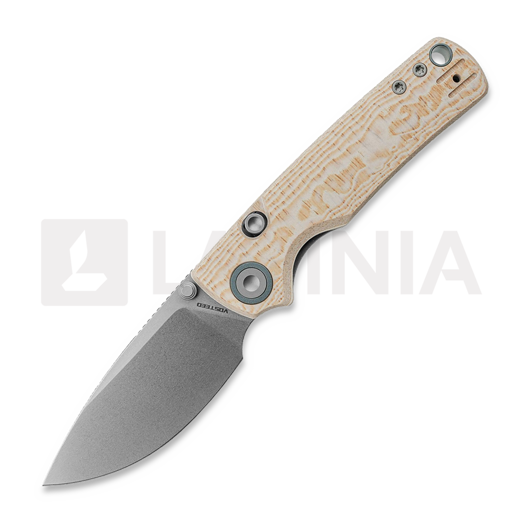 Nóż składany Vosteed Porcupine T - Stonewash - Bamboo Micarta, Ivory Drift