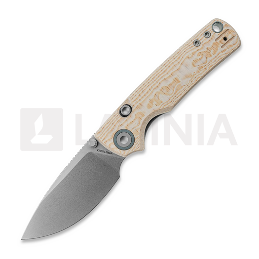 Nóż składany Vosteed Porcupine T - Stonewash - Bamboo Micarta, Ivory Drift