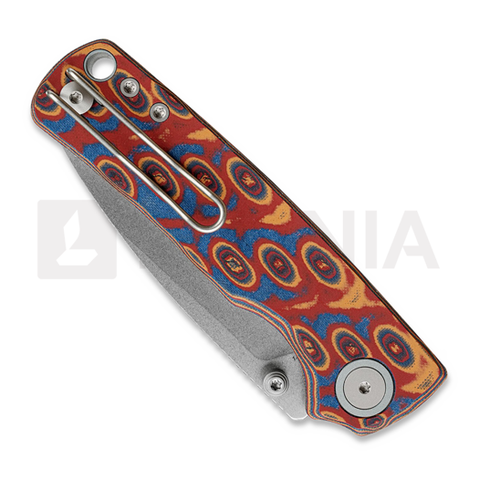 Vosteed Porcupine T - Stonewash - Micarta sulankstomas peilis, Copper Raindrop