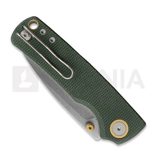 Couteau pliant Vosteed Porcupine T - Stonewash - Micarta, vert