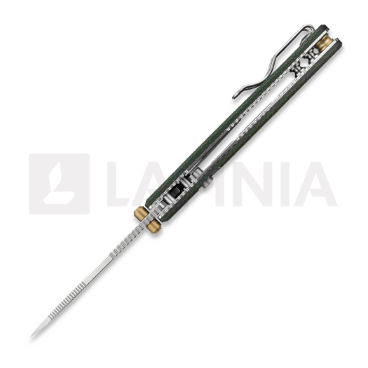 Couteau pliant Vosteed Porcupine T - Stonewash - Micarta, vert