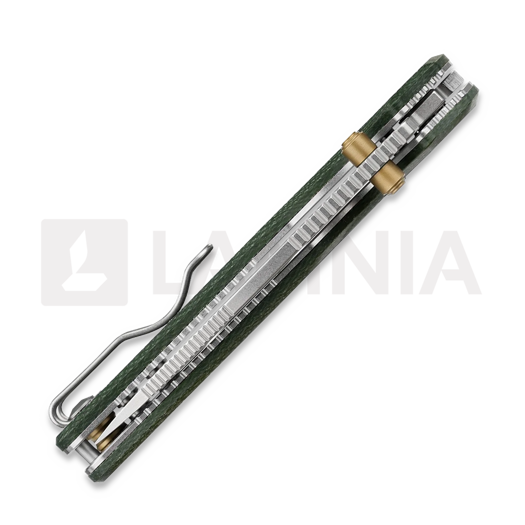 Couteau pliant Vosteed Porcupine T - Stonewash - Micarta, vert