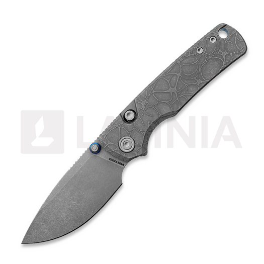 Vosteed Porcupine TiSlim - Acid Wash - Titanium 접이식 나이프, 회색