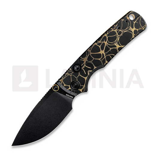 Vosteed Porcupine TiSlim - Blackwash - Titanium folding knife, Black & Gold