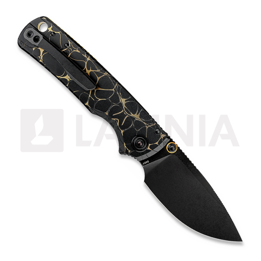 Vosteed Porcupine TiSlim - Blackwash - Titanium folding knife, Black & Gold
