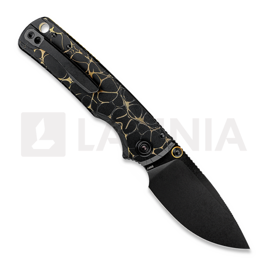 Vosteed Porcupine TiSlim - Blackwash - Titanium folding knife, Black & Gold