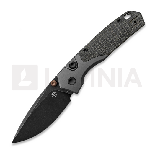 Nóż składany Vosteed Psyop 299 - Blackwash - Norplex UltreX Micarta, czarny
