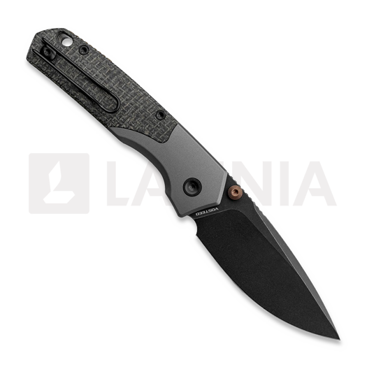 Vosteed Psyop 299 - Blackwash - Norplex UltreX Micarta Taschenmesser, schwarz