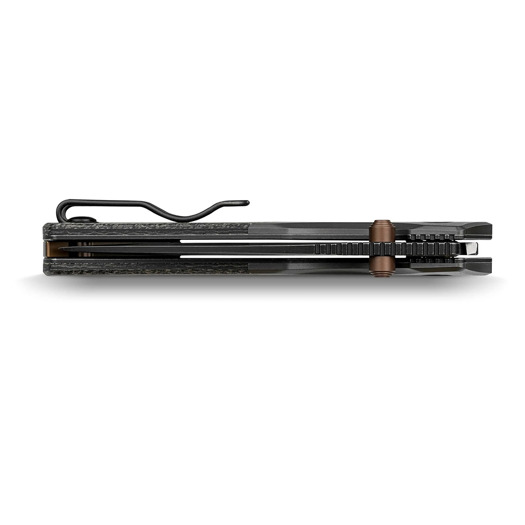 Vosteed Psyop 299 - Blackwash - Norplex UltreX Micarta Taschenmesser, schwarz