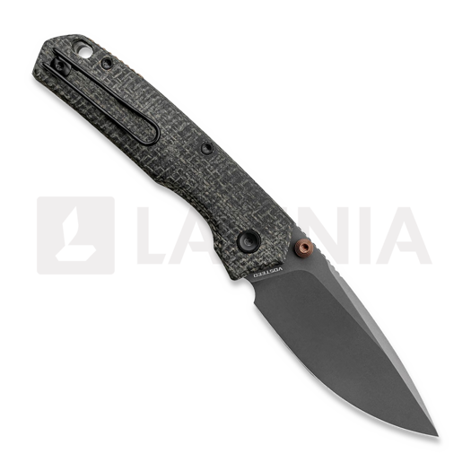 Vosteed Psyop 299 - Destroyer Gray - Norplex UltreX Micarta sulankstomas peilis, juoda