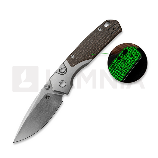 มีดพับ Vosteed Psyop 299 - Satin - GID Micarta, น้ำตาล