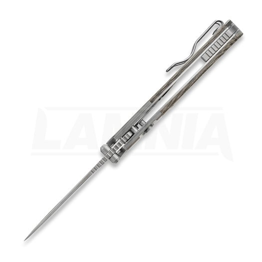 Vosteed Psyop 299 - Satin - Micarta sulankstomas peilis, žalia