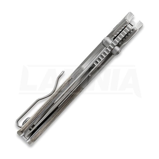 Vosteed Psyop 299 - Satin - Micarta k&auml;&auml;nt&ouml;veitsi, vihre&auml;