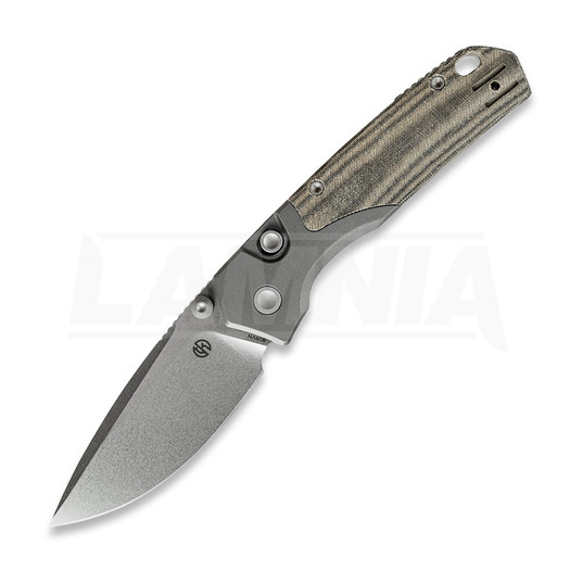 Vosteed Psyop 299 - Stonewash - Micarta kääntöveitsi, vihreä