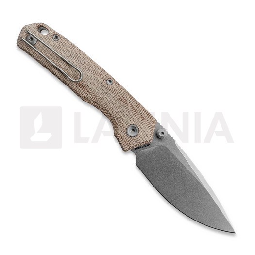 Vosteed Psyop 299 - Stonewash - Norplex UltreX Micarta &ouml;sszecsukhat&oacute; k&eacute;s, natural