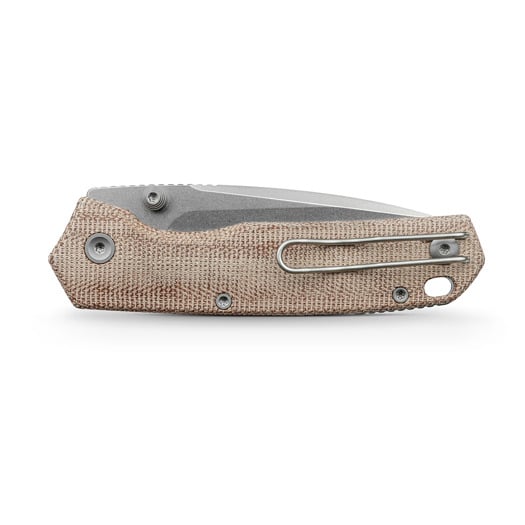 Vosteed Psyop 299 - Stonewash - Norplex UltreX Micarta &ouml;sszecsukhat&oacute; k&eacute;s, natural