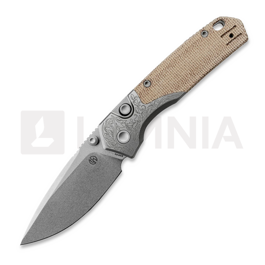 Liigendnuga Vosteed Psyop 299 - Stonewash - Ti Bolster + Norplex UltreX Micarta, natural
