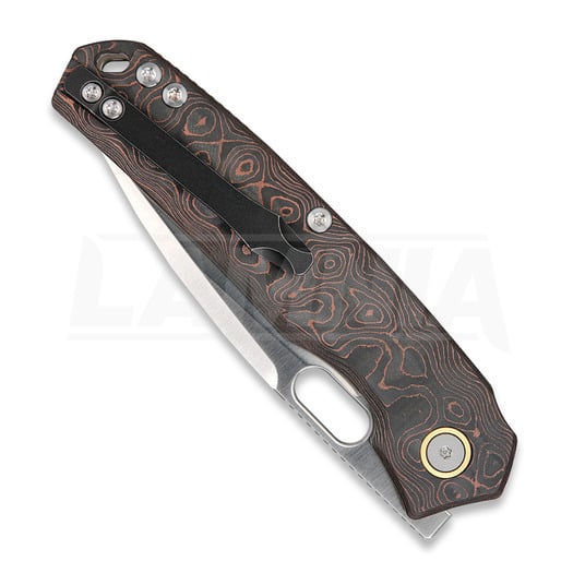 Vosteed Psyop 332 - Satin - Fat Carbon folding knife, uni-copper