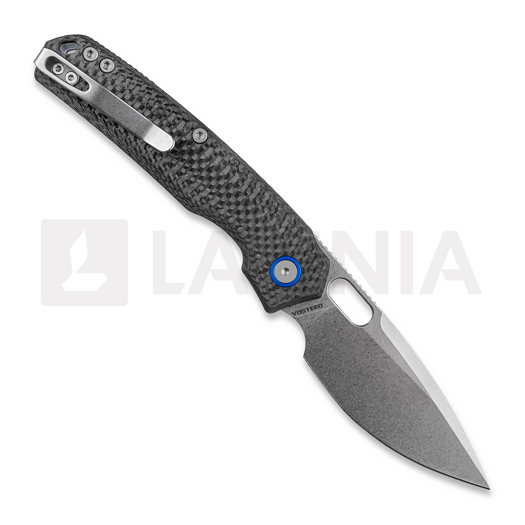 Vosteed Psyop 332 - Stonewash - Carbon Fiber folding knife, black