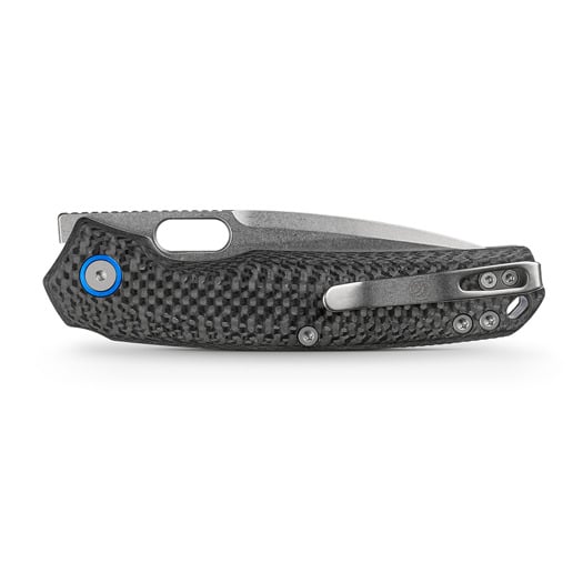 Vosteed Psyop 332 - Stonewash - Carbon Fiber folding knife, black