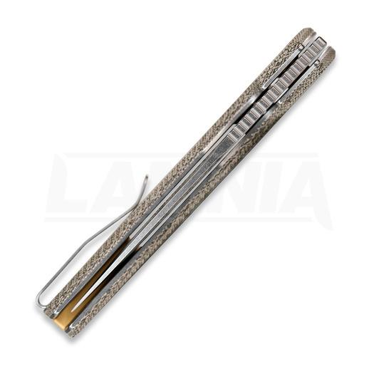 Vosteed Psyop 332 - Stonewash - Micarta k&auml;&auml;nt&ouml;veitsi, vihre&auml;