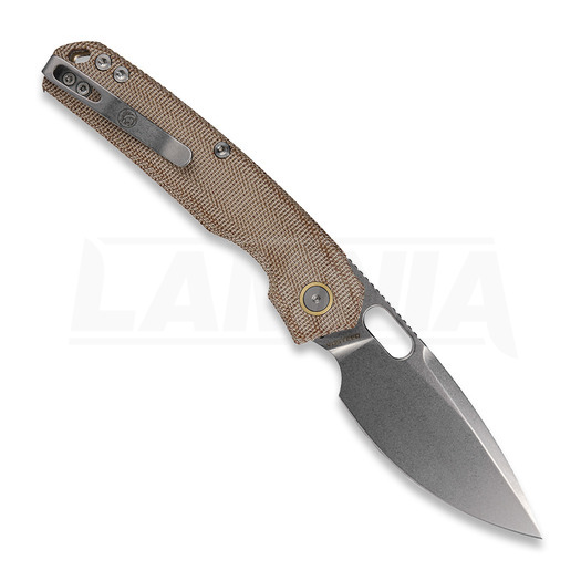 Coltello pieghevole Vosteed Psyop 332 - Stonewash - Micarta, natural