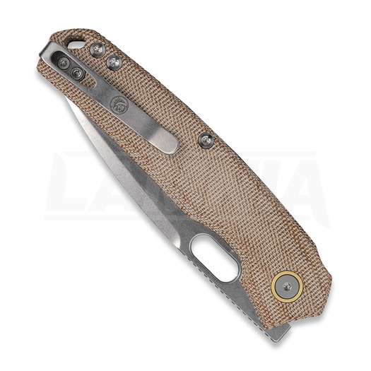 Coltello pieghevole Vosteed Psyop 332 - Stonewash - Micarta, natural