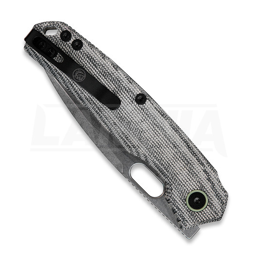 Coltello pieghevole Vosteed Psyop 332 - Stonewash - Norplex UltreX Micarta, nero