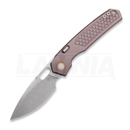 Nóż składany Vosteed Psyop 332 - Stonewash - Titanium, purpurowa