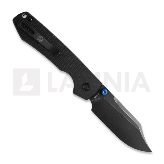 Vosteed Raccoon 2.0 Top Liner Lock - B/W Bowie - Micarta sulankstomas peilis, juoda