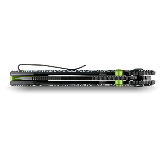 Vosteed Raccoon 2.0 Top Liner Lock - B/W Drop - G10 折り畳みナイフ, DoodleMonster