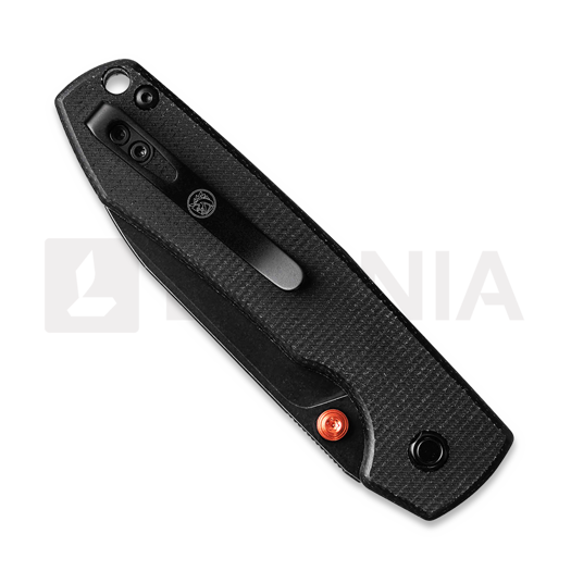 Vosteed Raccoon 2.0 Top Liner Lock - B/W Drop - Micarta sulankstomas peilis, juoda