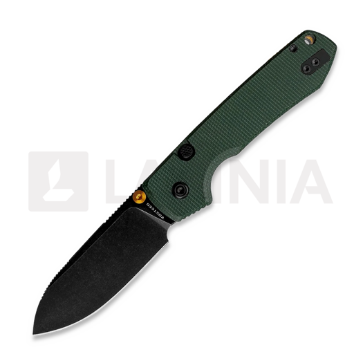 Couteau pliant Vosteed Raccoon 2.0 Top Liner Lock - B/W Drop - Micarta, vert