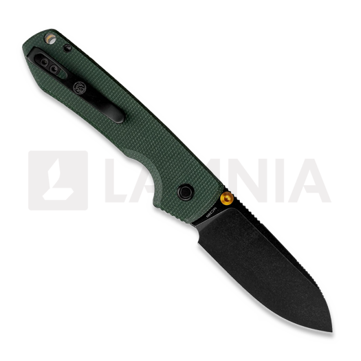 Coltello pieghevole Vosteed Raccoon 2.0 Top Liner Lock - B/W Drop - Micarta, verde