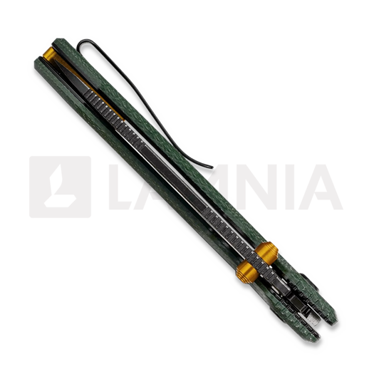 N&oacute;ż składany Vosteed Raccoon 2.0 Top Liner Lock - B/W Drop - Micarta, zielona