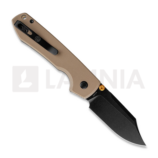 Vosteed Raccoon 2.0 Top Liner Lock - Blackwash - G10 kääntöveitsi, hiekka