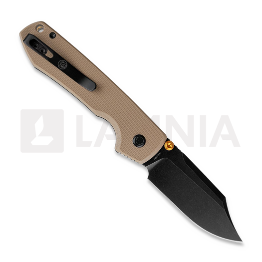 Vosteed Raccoon 2.0 Top Liner Lock - Blackwash - G10 sulankstomas peilis, ruda