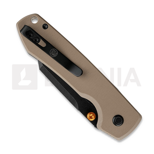 Vosteed Raccoon 2.0 Top Liner Lock - Blackwash - G10 kääntöveitsi, hiekka