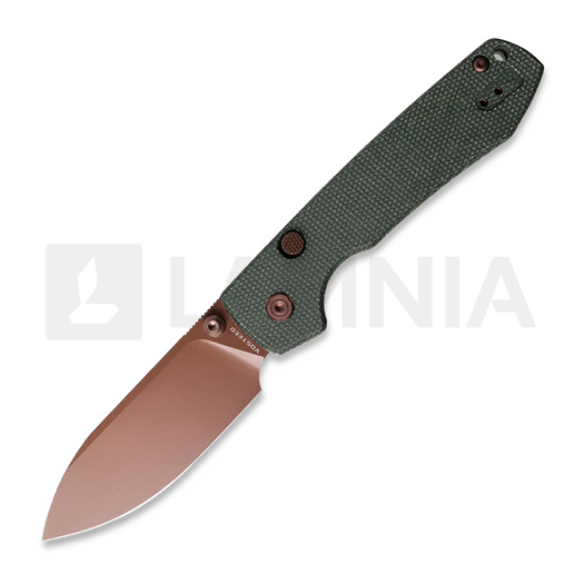 มีดพับ Vosteed Raccoon 2.0 Top Liner Lock - Copper Dune Drop - Micarta, เขียว