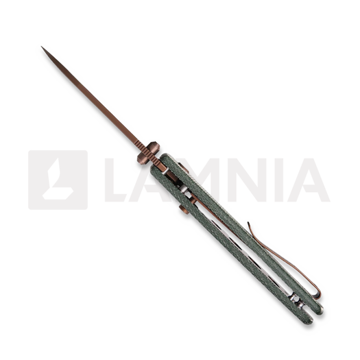 N&oacute;ż składany Vosteed Raccoon 2.0 Top Liner Lock - Copper Dune Drop - Micarta, zielona