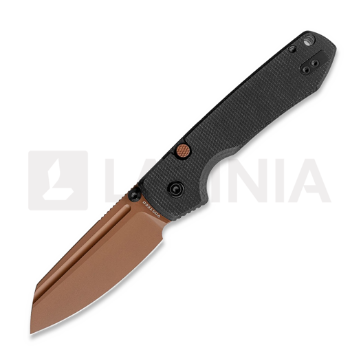 Navaja Vosteed Raccoon 2.0 Top Liner Lock - Copper Dune Sheepsfoot - Micarta, negro
