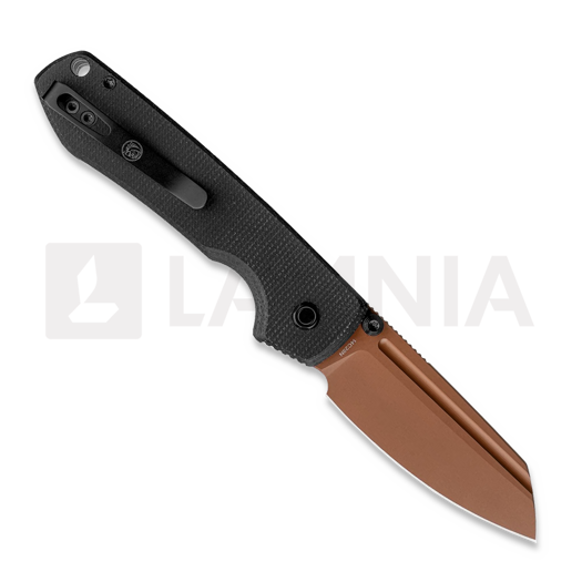 Vosteed Raccoon 2.0 Top Liner Lock - Copper Dune Sheepsfoot - Micarta sulankstomas peilis, juoda