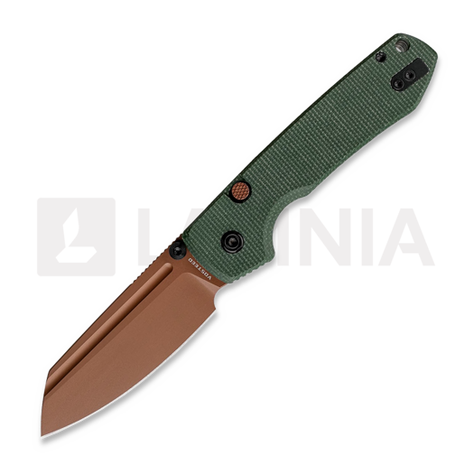 Navalha Vosteed Raccoon 2.0 Top Liner Lock - Copper Dune Sheepsfoot - Micarta, vihreä