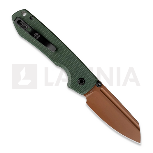 Vosteed Raccoon 2.0 Top Liner Lock - Copper Dune Sheepsfoot - Micarta Taschenmesser, vihreä