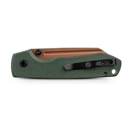 Vosteed Raccoon 2.0 Top Liner Lock - Copper Dune Sheepsfoot - Micarta Taschenmesser, vihre&auml;