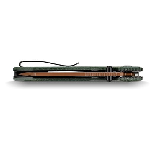 Vosteed Raccoon 2.0 Top Liner Lock - Copper Dune Sheepsfoot - Micarta Taschenmesser, vihreä
